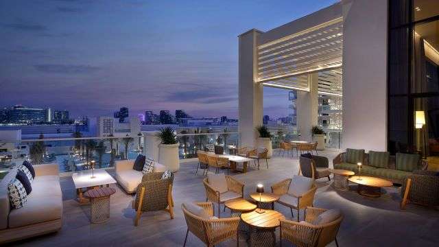 Extérieur de l'Hilton Abu Dhabi Yas Island