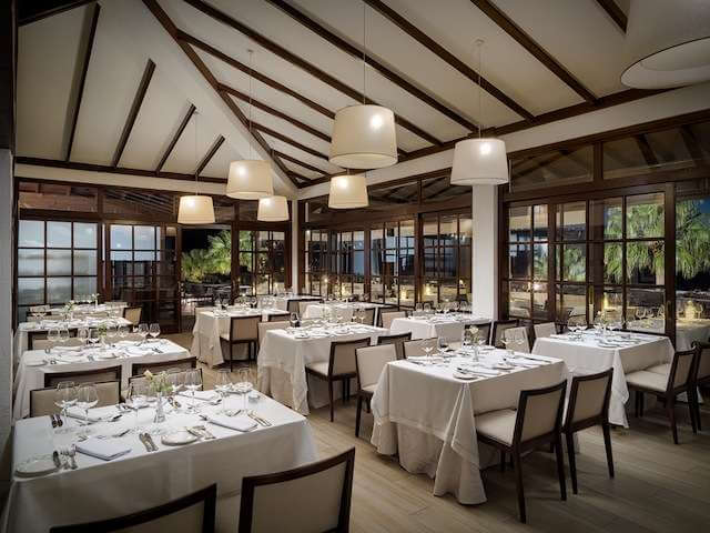 Restaurant de l'Hôtel Jardin Tecina en Espagne