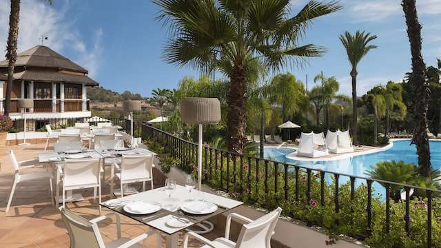 Terrasse du restaurant du Westin La Quinta Golf Resort & Spa